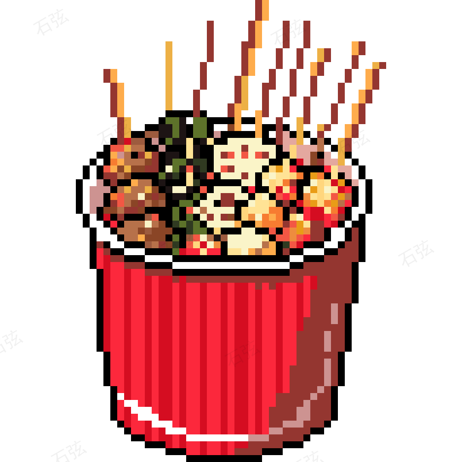 钵钵鸡拼豆图纸 拼豆图纸