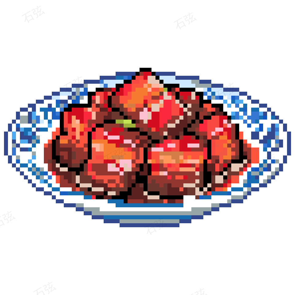 红烧肉拼豆图纸 拼豆图纸