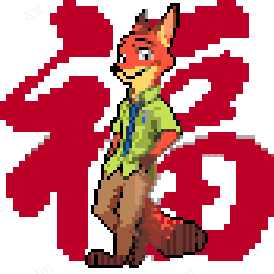 福字花卉拼豆图纸