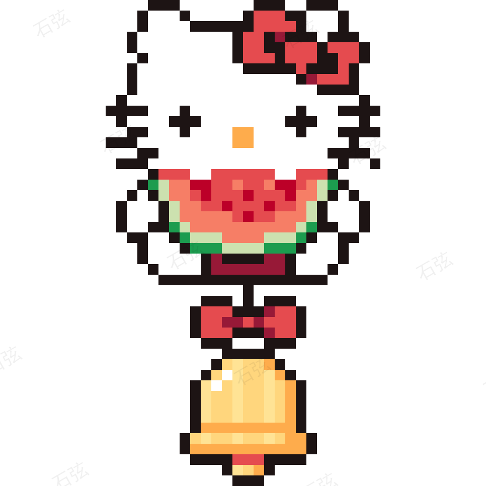 Hello Kitty拼豆图纸·第1款 拼豆图纸