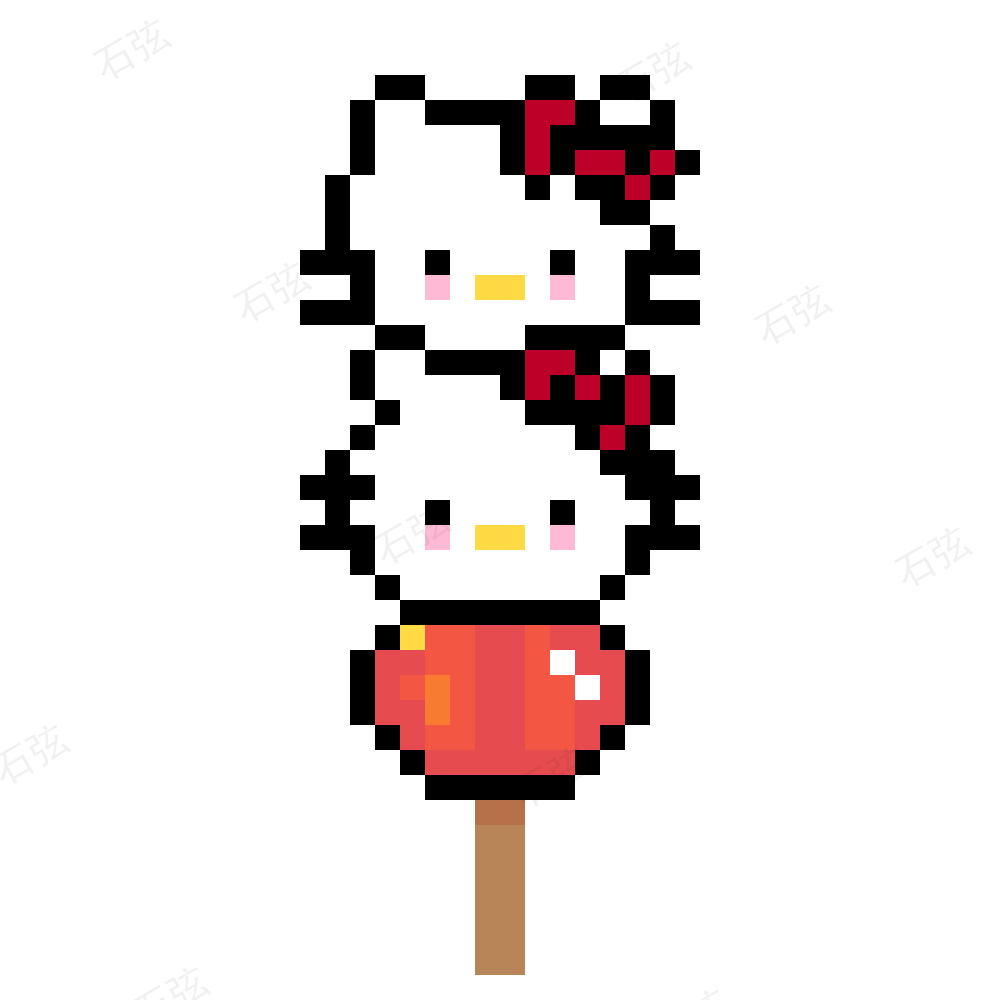 Hello Kitty拼豆图纸·第10款 拼豆图纸