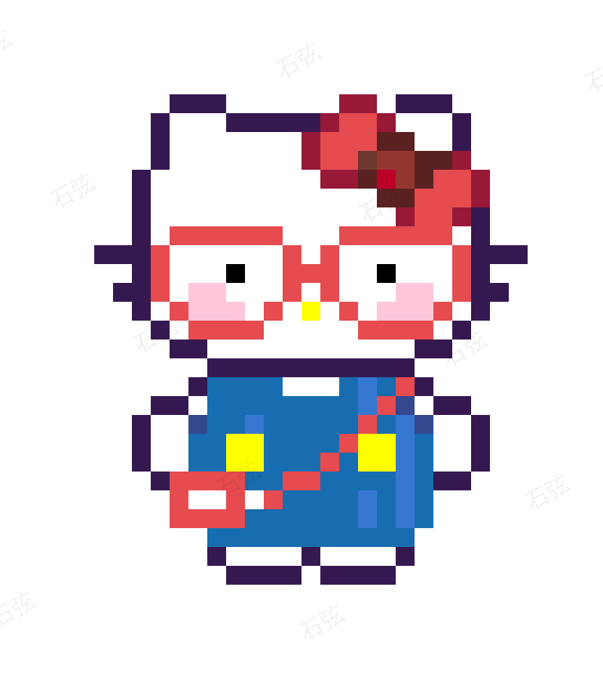 Hello Kitty拼豆图纸·第12款 拼豆图纸