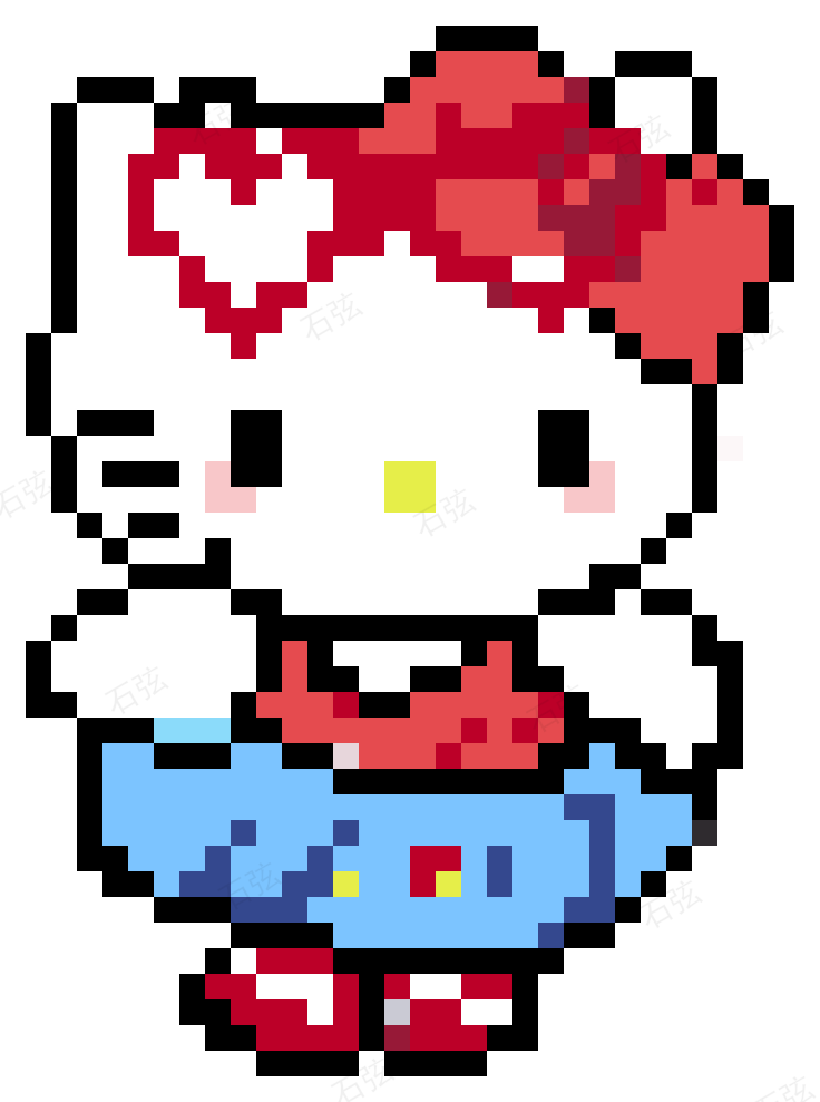 Hello Kitty拼豆图纸·第13款 拼豆图纸