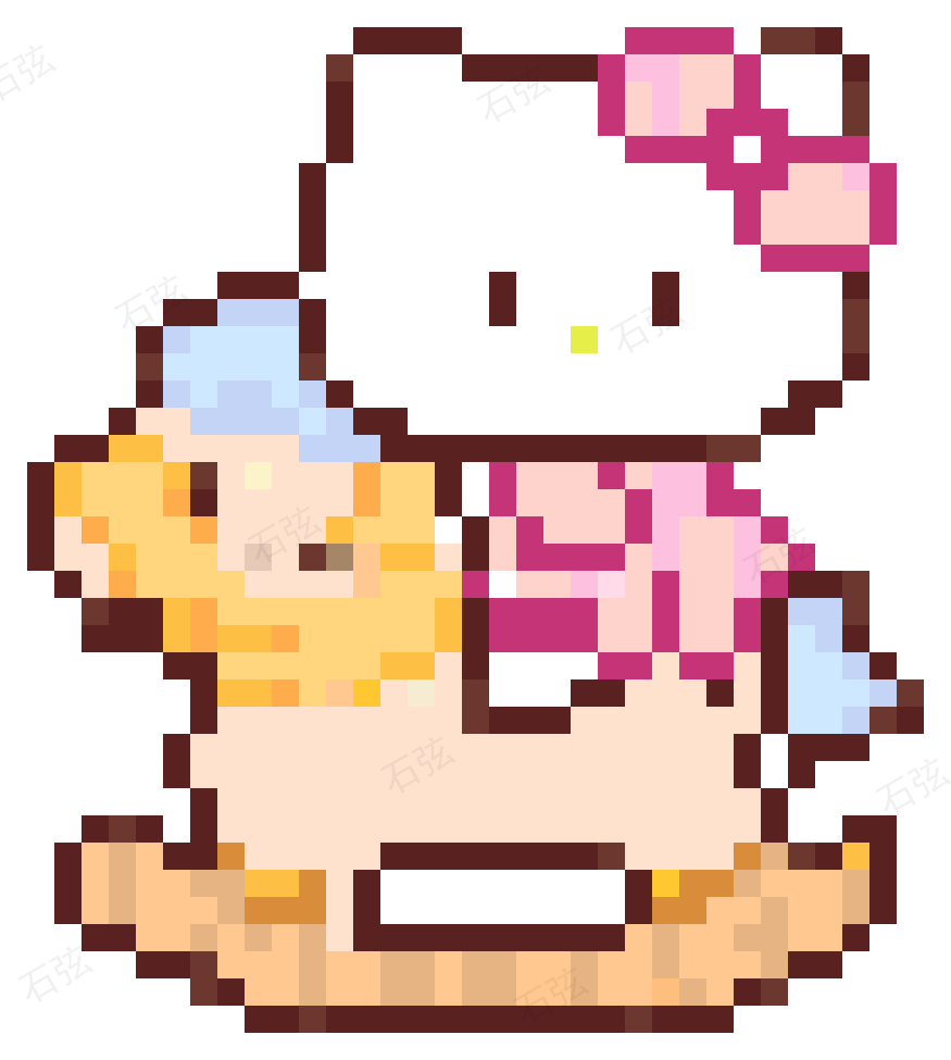 Hello Kitty拼豆图纸·第14款 拼豆图纸