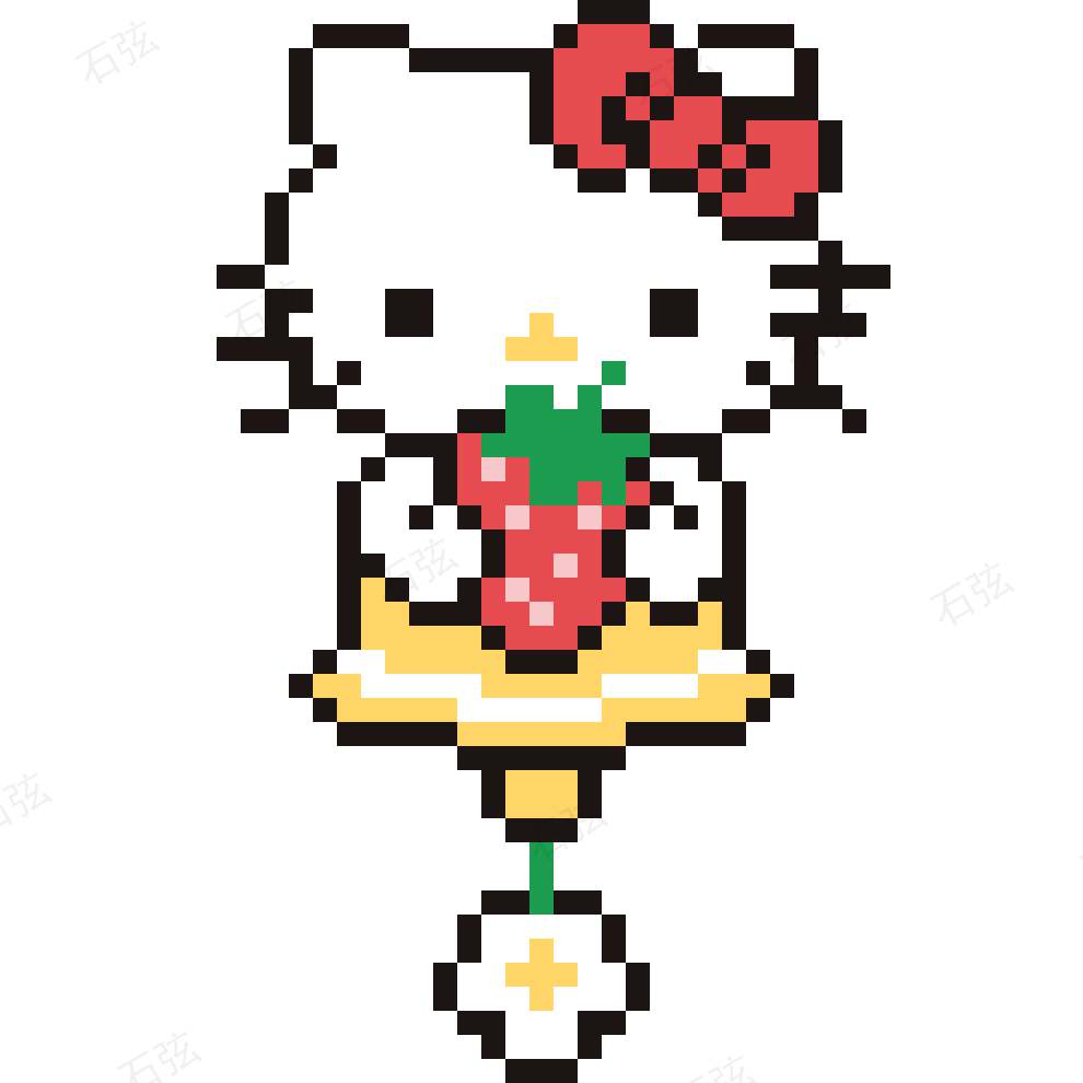 Hello Kitty拼豆图纸·第2款 拼豆图纸