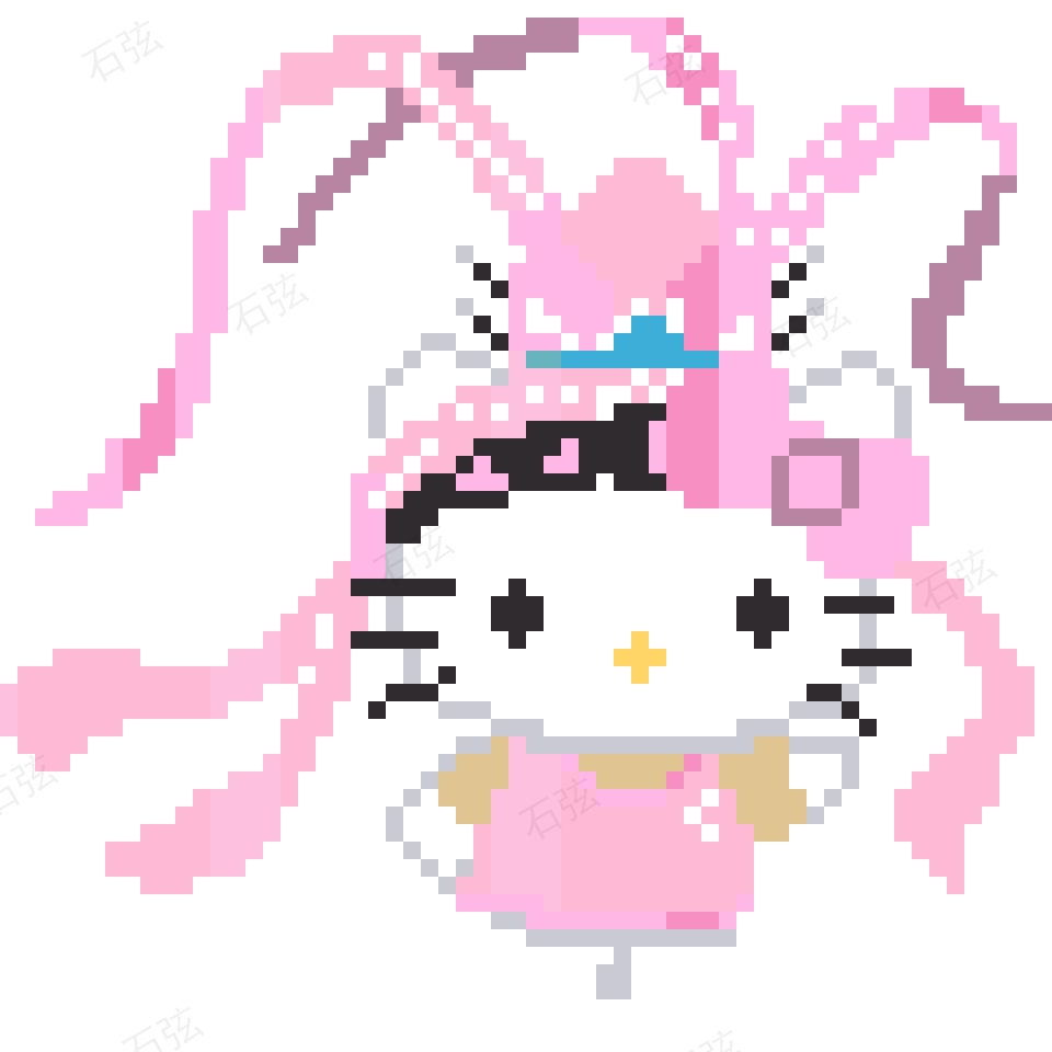 Hello Kitty拼豆图纸·第4款 拼豆图纸