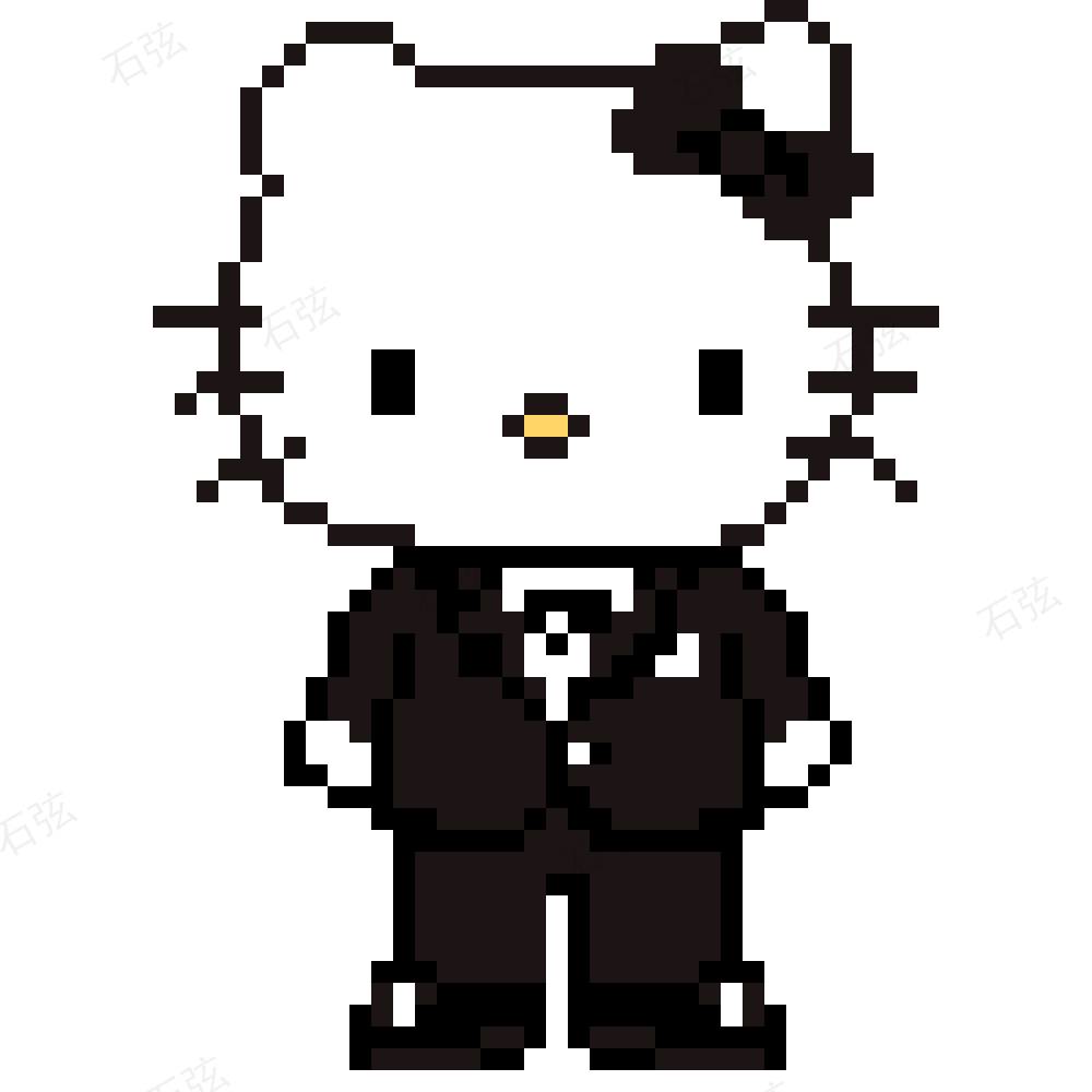 Hello Kitty拼豆图纸·第5款 拼豆图纸