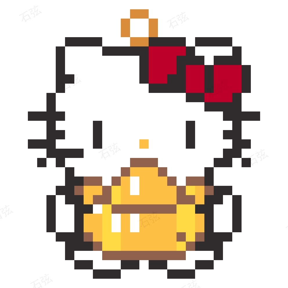 Hello Kitty拼豆图纸·第9款 拼豆图纸